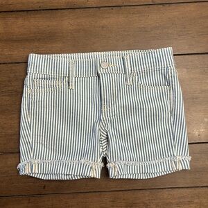 Old Navy Girls Striped Blue and White Shorts